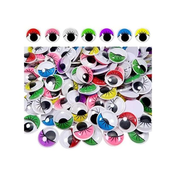 TOAOB 210pcs Plastic Googly Eyes with Eyelashes Wiggle