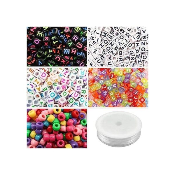 TOAOB 1200 cuentas de letras para pulseras 4 colores_1