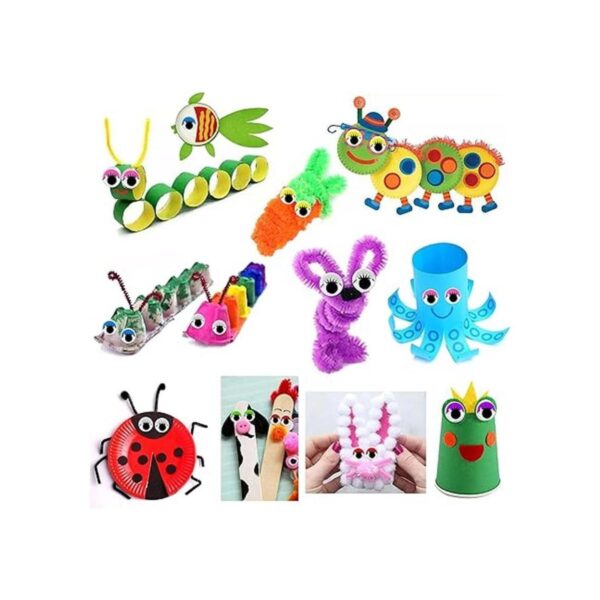 TOAOB 210pcs Plastic Googly Eyes with Eyelashes Wiggle