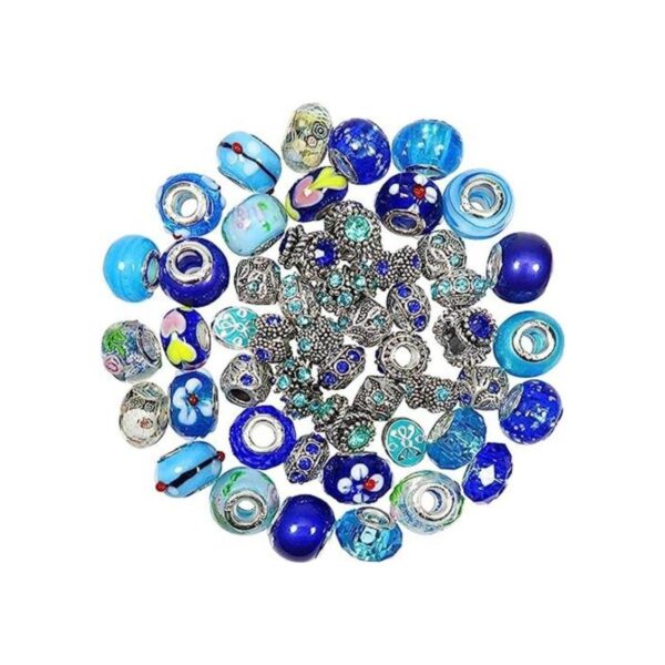 TOAOB 50 cuentas de cristal surtidas europeas de grandes_1