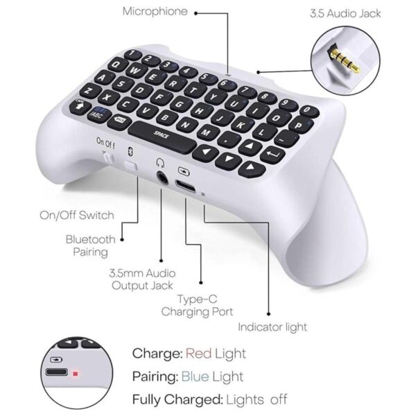 TNP Teclado controlador para PS5 Playstation 5 controlador