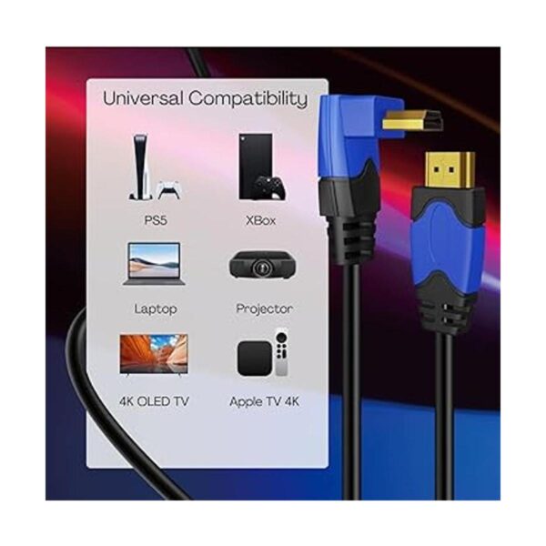 TNP Cable HDMI 4K en ángulo recto de 270 grados 3 pies_3