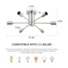 TMMAYSUN Candelabros de cocina y comedor 6 luces de techo_4