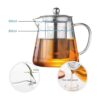 Tetera de vidrio con infusor tetera de té de 32 onzas