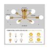 TMMAYSUN Lámpara de techo semiempotrada 6 luces modernas_2