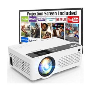 TMY Proyector de 7500 lúmenes con pantalla de proyector de_1