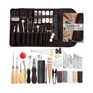 TLKKUE Herramientas de trabajo de cuero kit de costura de_1