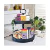 DECORIO Bandeja decorativa negra de dos niveles_4