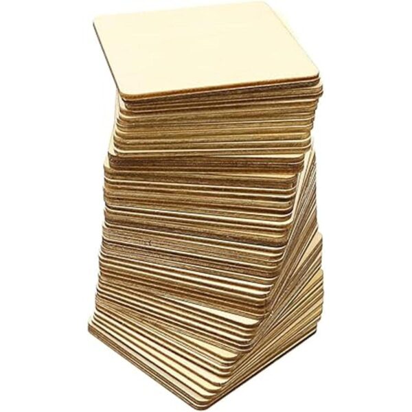 TKOnline 100 piezas de madera sin terminar 3 x 3