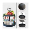 DECORIO Bandeja decorativa negra de dos niveles_5
