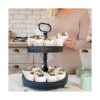 DECORIO Bandeja decorativa negra de dos niveles_3