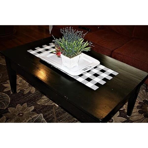 Manteles individuales en blanco y negro estilo casa de