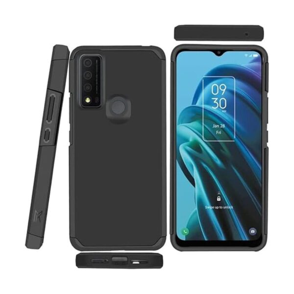 TJS Compatible con TCL 30 XE 5G funda híbrida de doble_2