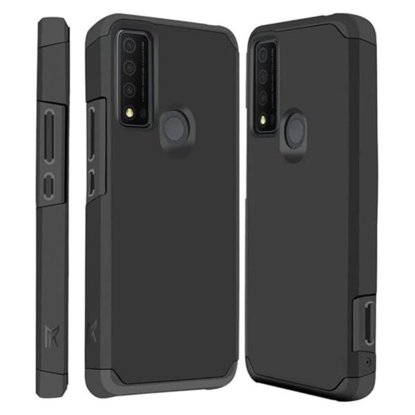 TJS Compatible con TCL 30 XE 5G funda híbrida de doble_3