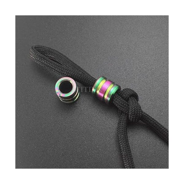TITINK titanio Ti cuchillo Lanyard Bead EDC 550 Paracord