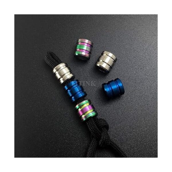 TITINK titanio Ti cuchillo Lanyard Bead EDC 550 Paracord