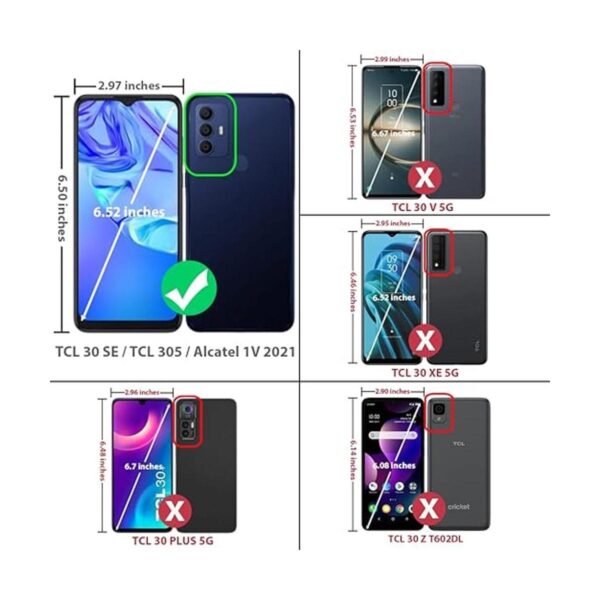 TJS Funda para TCL 30 SE TCL 305 TCL 306 Defender_2