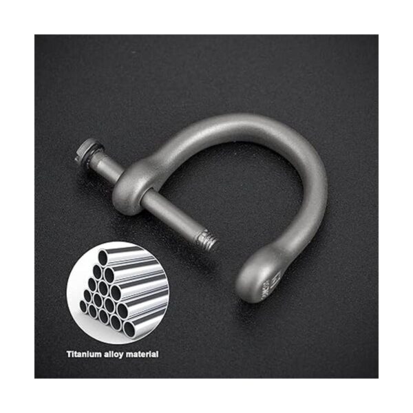 TISUR Anillos en D de titanio con grillete de tornillo_3