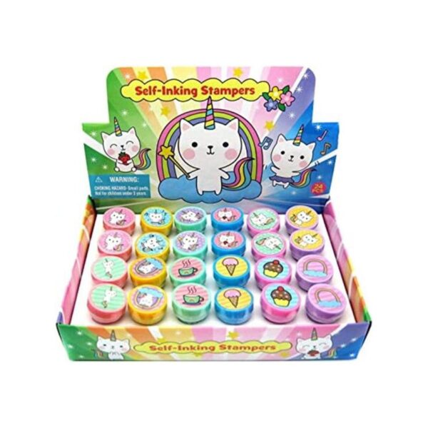 TINYMILLS 24 sellos de unicornio de gatito para niños_1