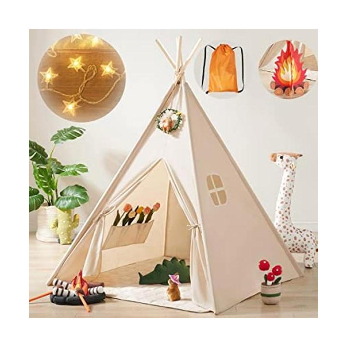 Tienda de campaña Tipi para niños con luces y juguete de