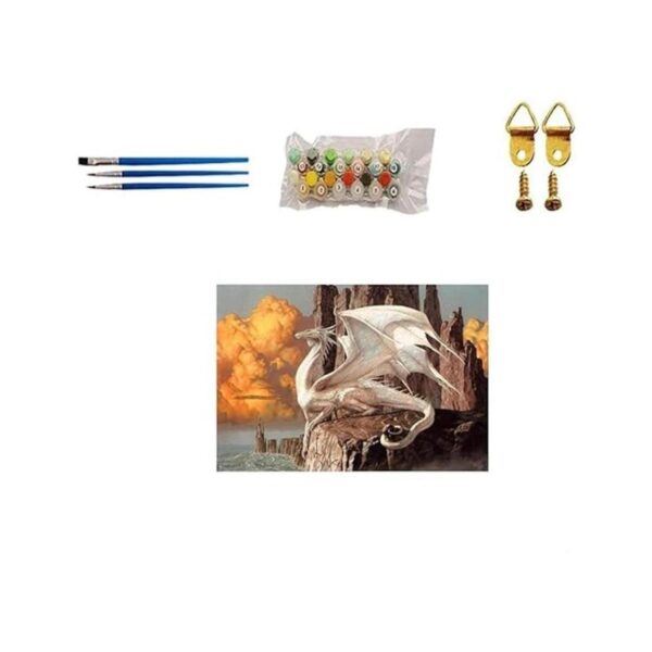 TINDAY Pintura por número dragón kit de pintura por_6