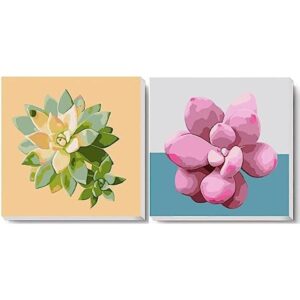 TINDAY Paquete de 2 pinturas enmarcadas por números para