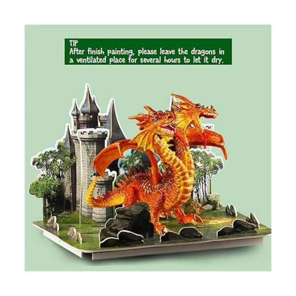 Artesanía para niños juguetes de pintura de dragón 3D con