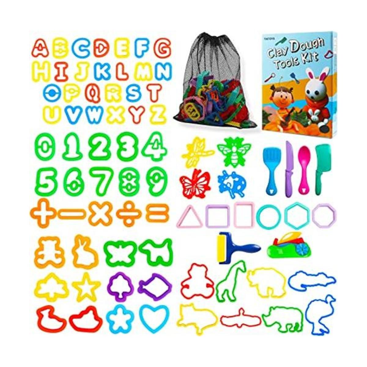 Juego de 77 herramientas de masa para niños accesorios de