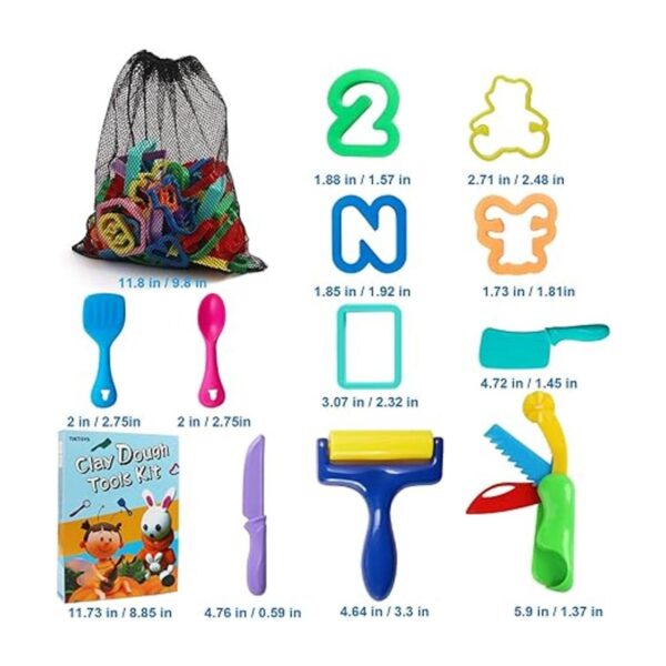 Juego de 77 herramientas de masa para niños accesorios de_3