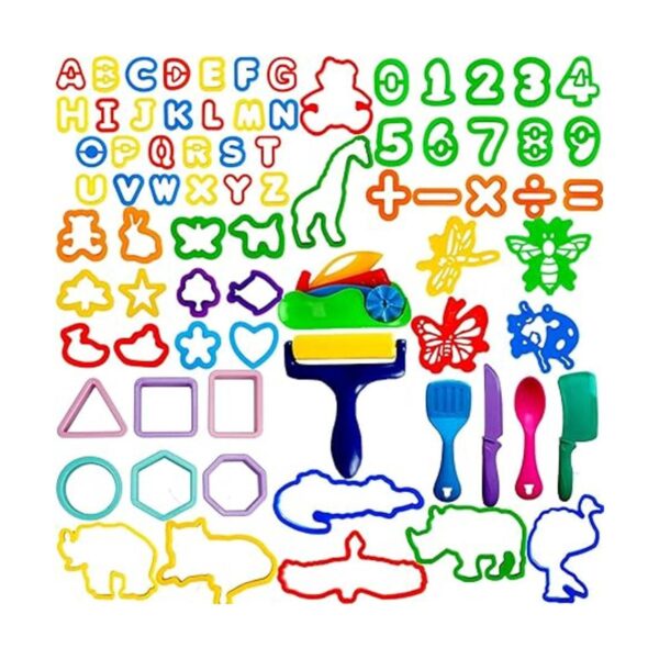 Juego de 77 herramientas de masa para niños accesorios de_2