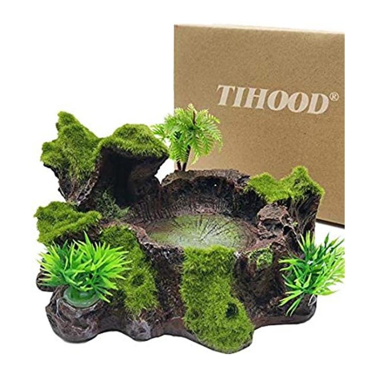 Tihood Bandeja de plástico para reptiles y reptiles con