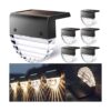 Solar Deck Lights Outdoor Lighting Backyard Decor Outside_1