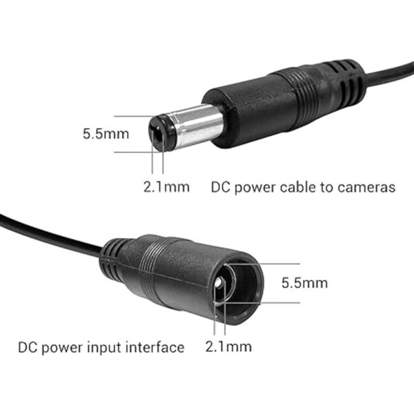 TIGERSECU Adaptador de corriente de cámara de seguridad
