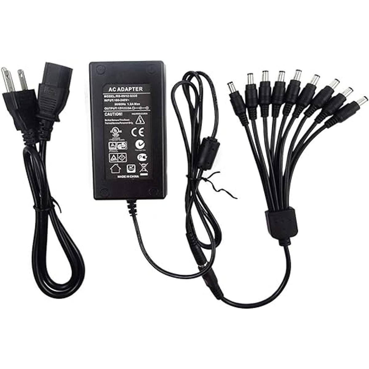 TIGERSECU Adaptador de corriente de cámara de seguridad