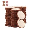 TICIOSH Juego de 50 piezas de cortes madera natural de