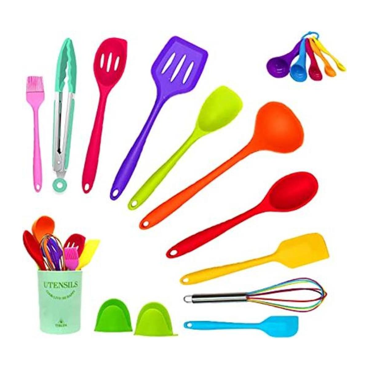 TIBLEN Juego de 18 utensilios de cocina de silicona