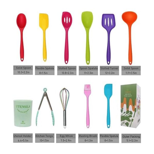TIBLEN Juego de 18 utensilios de cocina de silicona_2