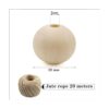 THYSSEN 500 cuentas de madera de 0.787 in para_2