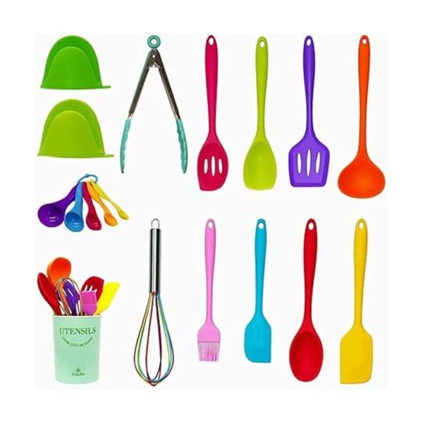 TIBLEN Juego de 18 utensilios de cocina de silicona_5