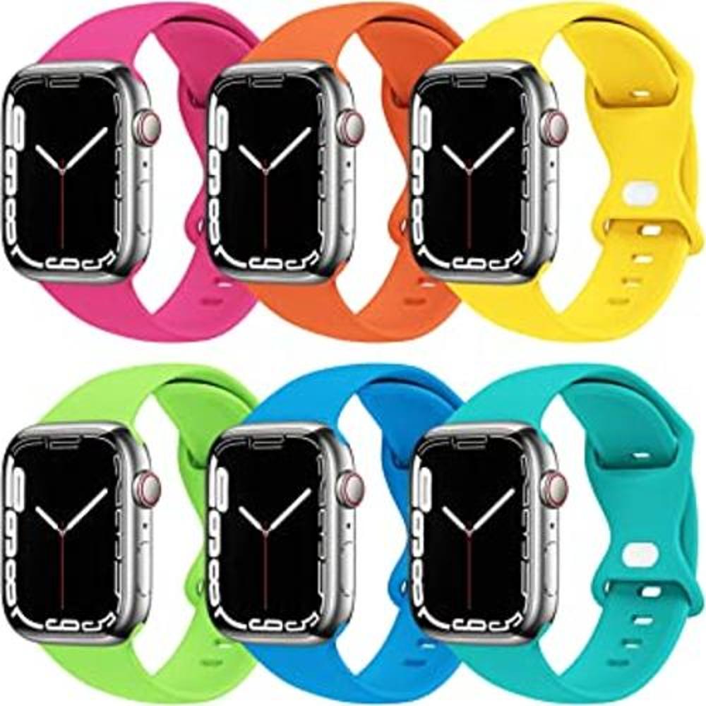 THWALK Paquete de 6 correas compatibles con Apple Watch de