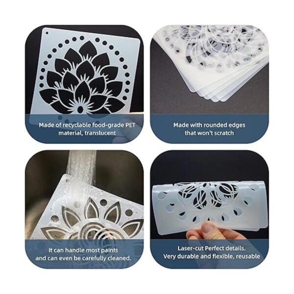 Paquete de 16 plantillas de mandala para pintura de_3