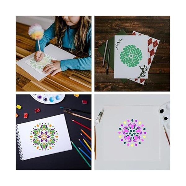 Paquete de 16 plantillas de mandala para pintura de_4