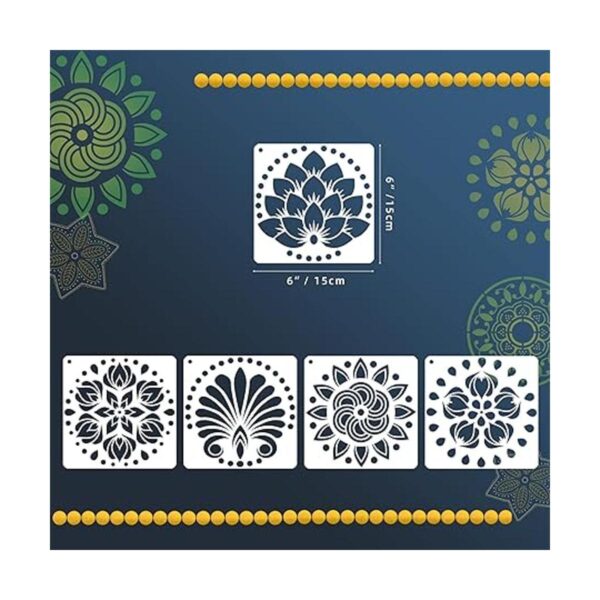 Paquete de 16 plantillas de mandala para pintura de_2