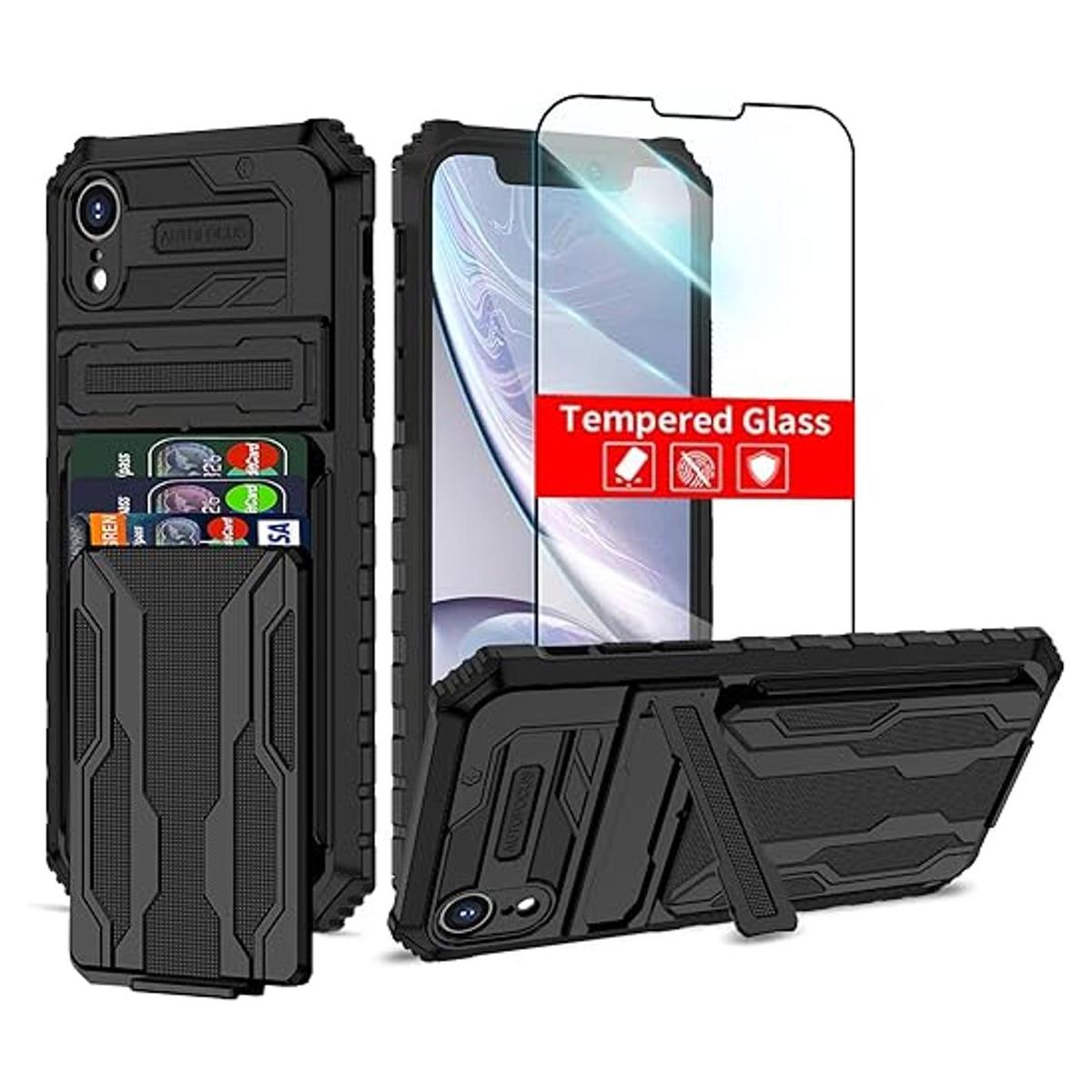 THMEIRA Funda para iPhone XR con tarjetero de crédito