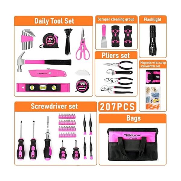 THINKWORK Pink Lady Kit de herramientas de reparación_2