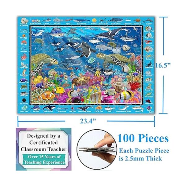 Think2Master Colorful Ocean Life Rompecabezas de 100_2
