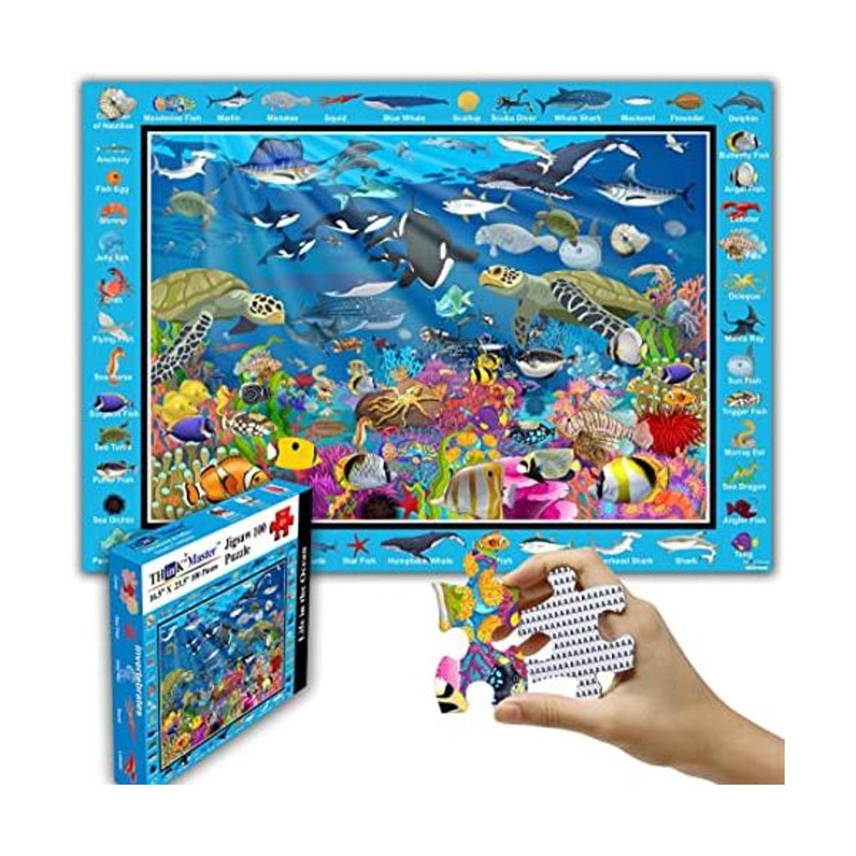 Think2Master Colorful Ocean Life Rompecabezas de 100