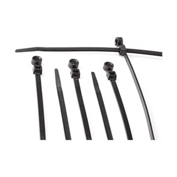 Bridas de cremallera de nailon negro de 7.0 in Fuerte