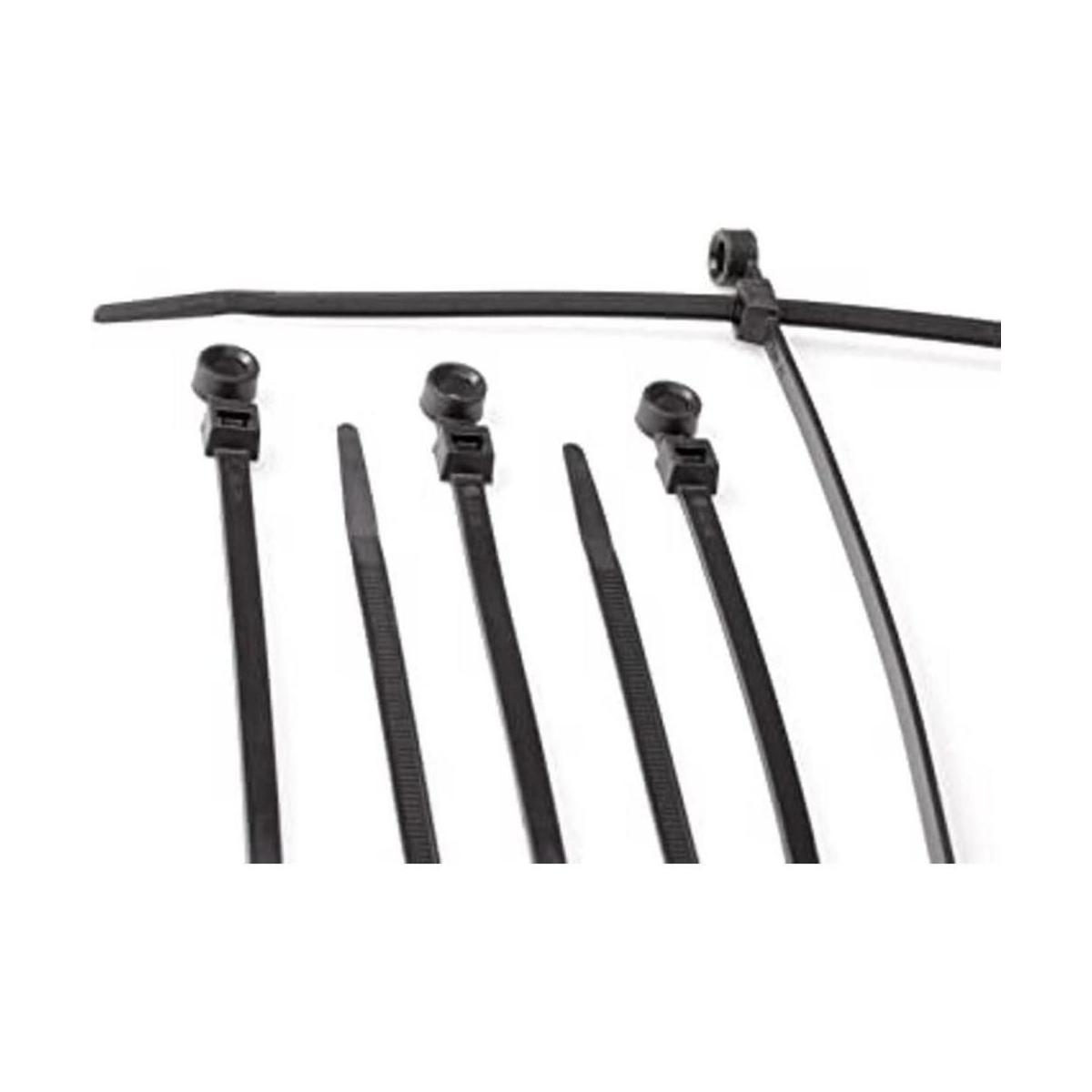 Bridas de cremallera de nailon negro de 7.0 in Fuerte