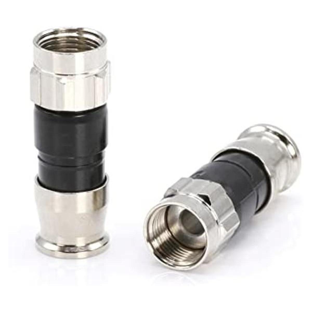 Cable coaxial de compresión Paquete de 10 Conector